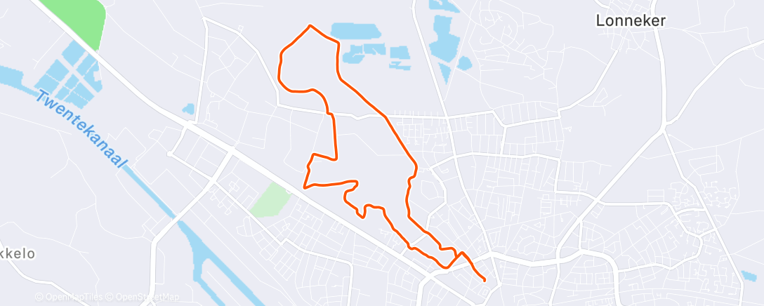 Map of the activity, Lunch Run - Z2 laag training