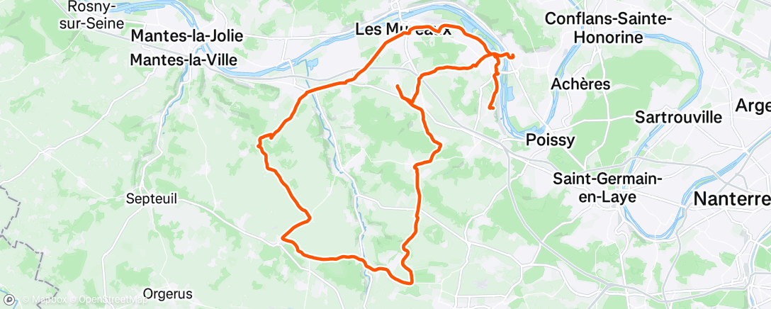 Map of the activity, Sortie de reprise avec Bruno, temps frais mais agréable