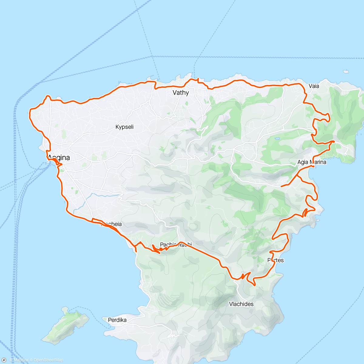 Map of the activity, Bike & Hike