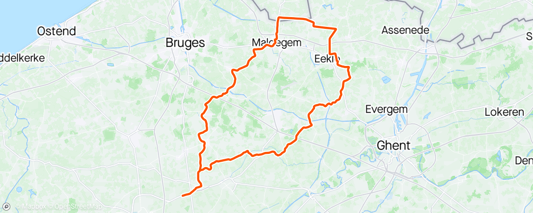Map of the activity, Maldegem - Zomergem