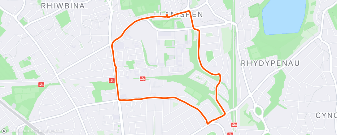 Map of the activity, Evening Run