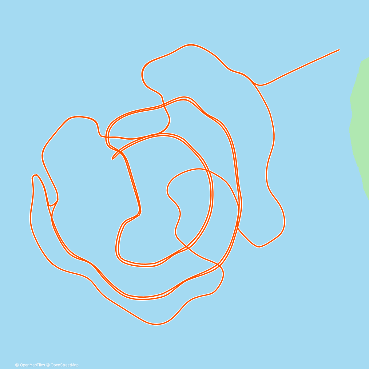 Карта физической активности (Zwift - Whole Lotta Lava in Watopia)