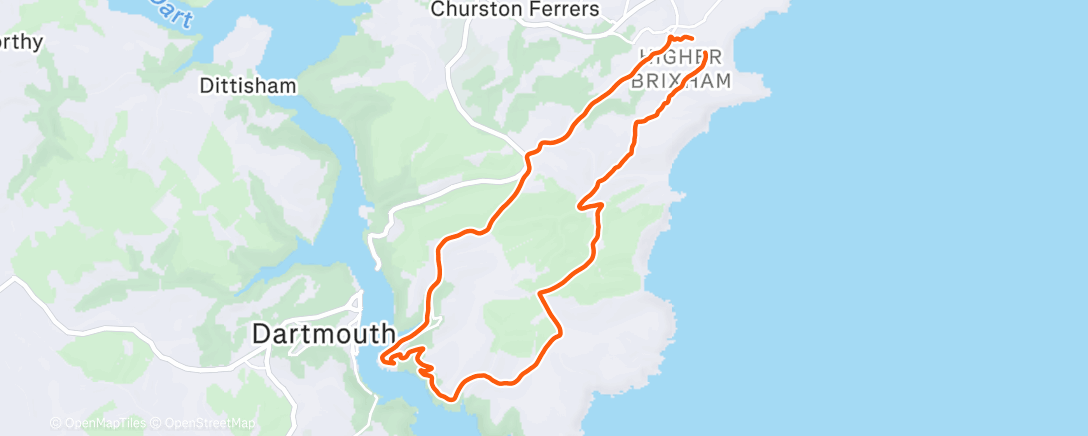 Map of the activity, Afternoon Mountain Bike Ride