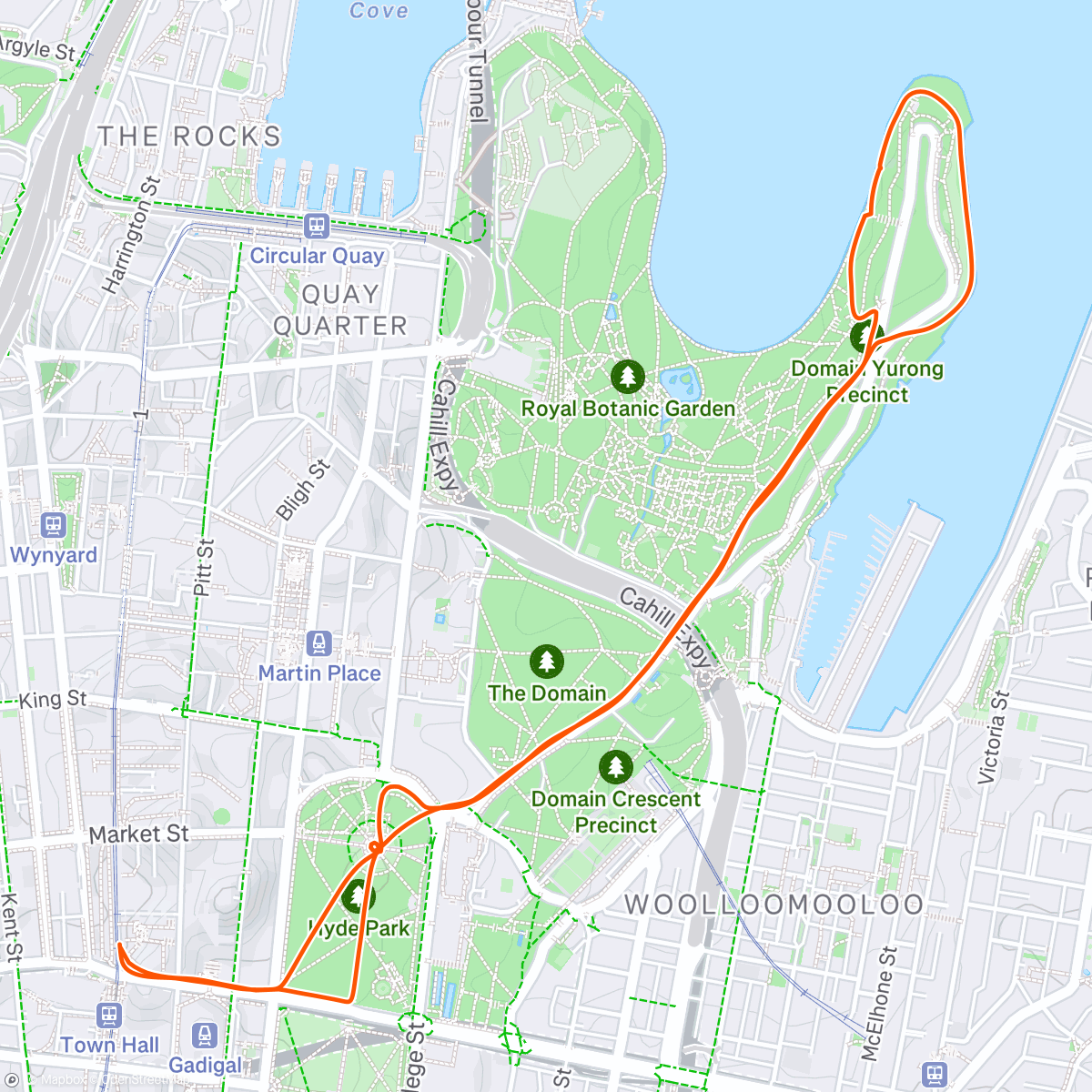 Map of the activity, Sydney Shakeout ❤️ Muslim Runners, Arc'teryx