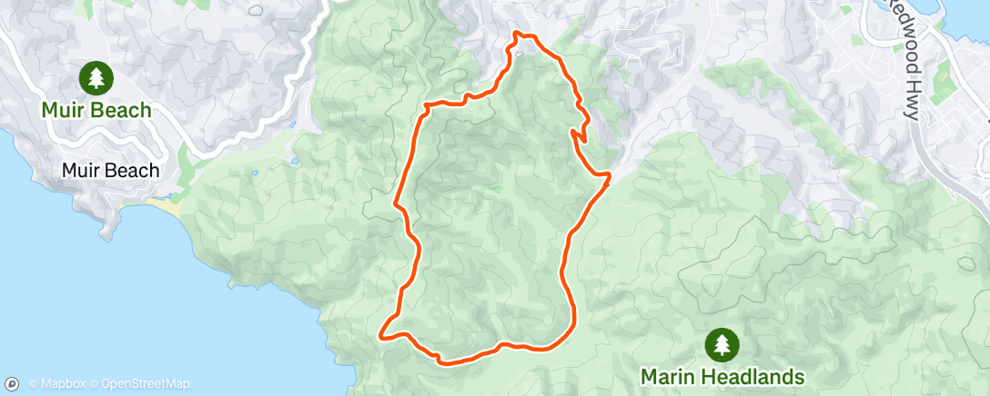Map of the activity, Afternoon Hike