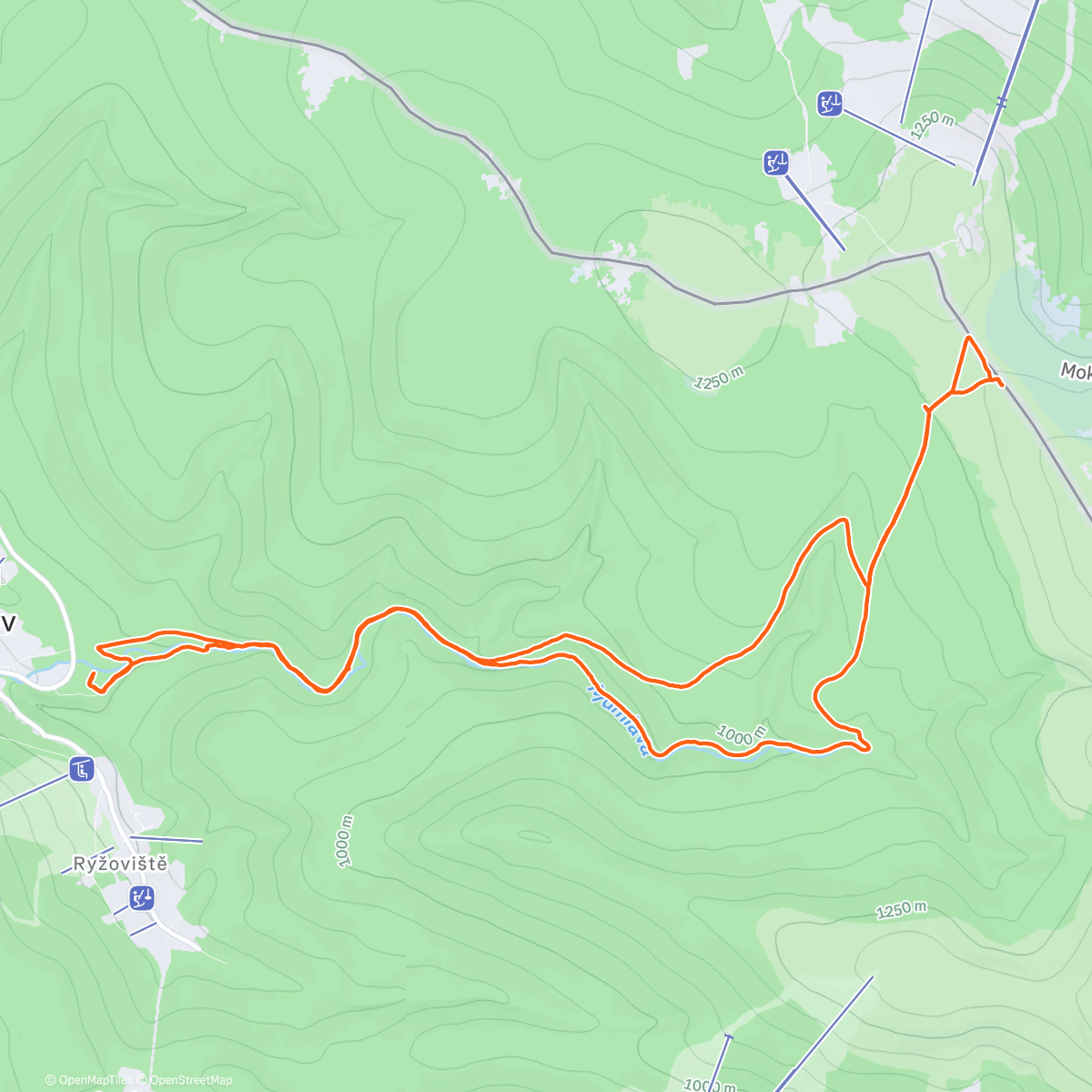 Карта физической активности (S rodinkou na Voseckou boudu)