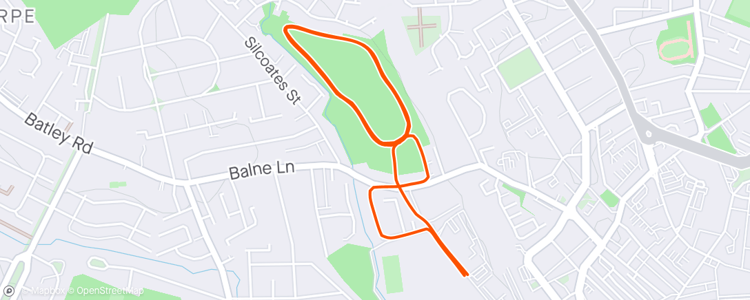 Map of the activity, 5 laps of the frozen field. Lovely morning.