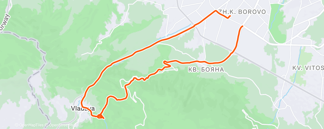 Map of the activity, Afternoon Ride