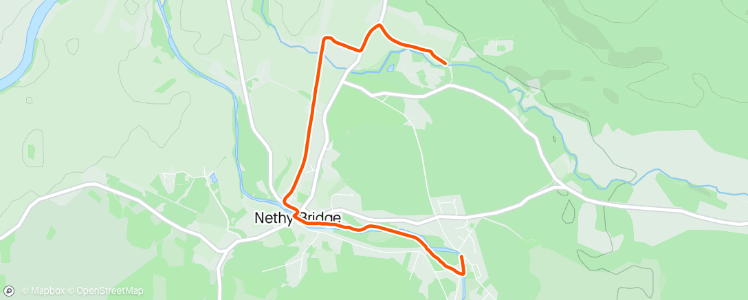 Map of the activity, Post work run