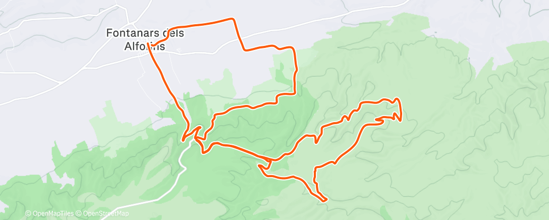Map of the activity, Bicicleta por la mañana