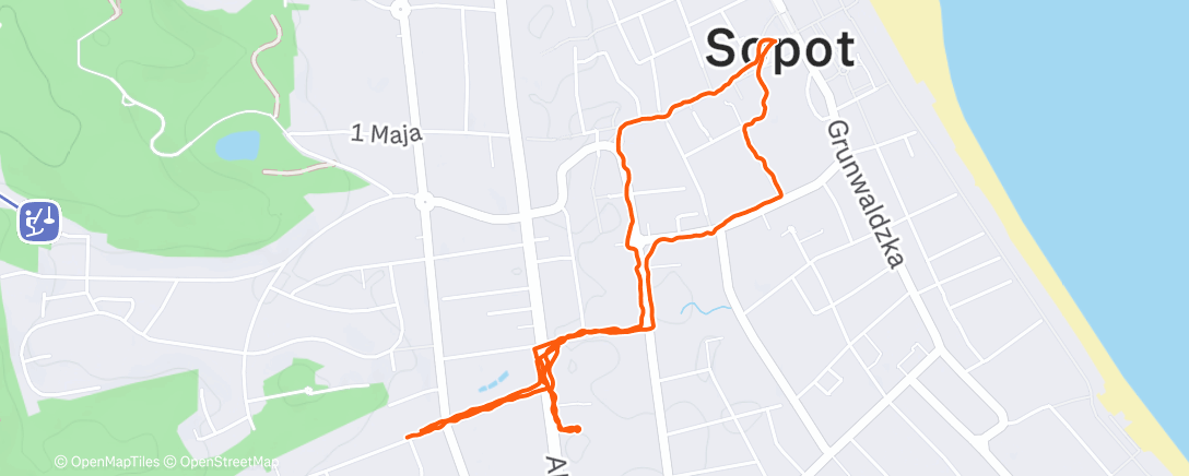 Map of the activity, Afternoon Walk
