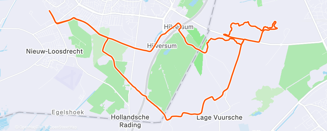 Map of the activity, Lunch Ride