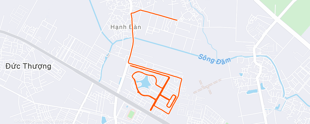 Map of the activity, Morning Run