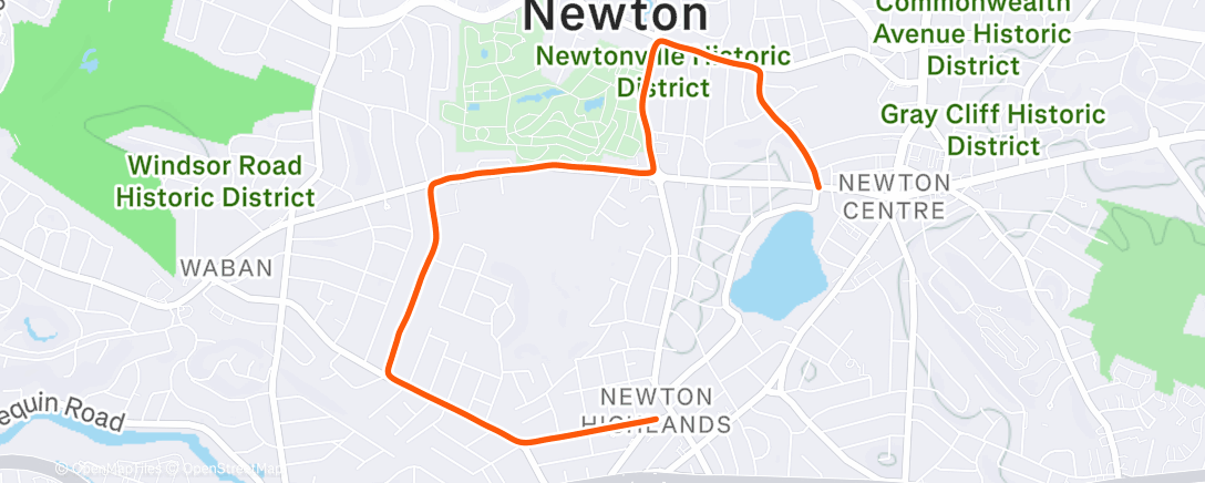 Peta aktivitas, Evening Run