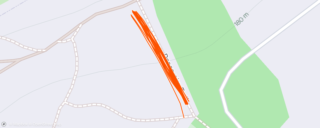 Map of the activity, 10x hill strides