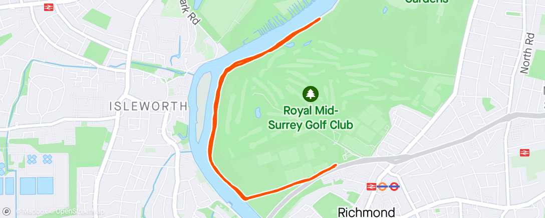 Map of the activity, Syon House 5km