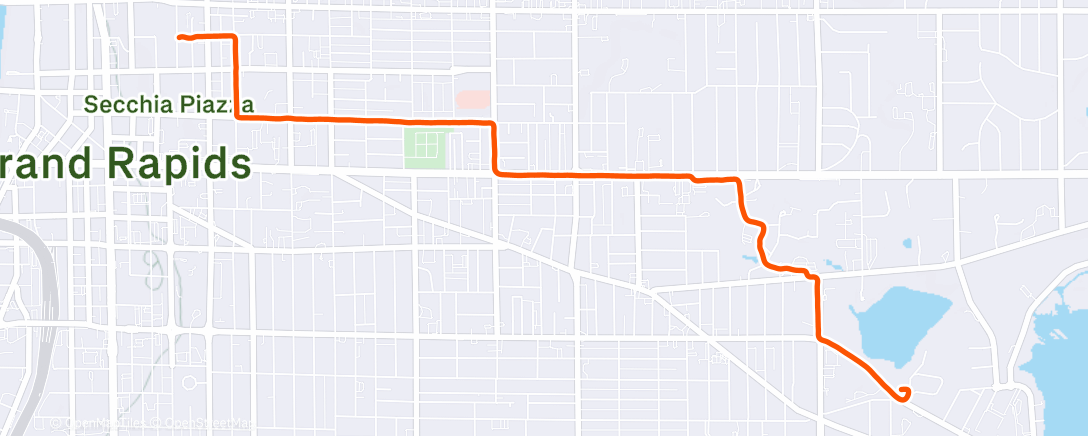 Map of the activity, 🌙 Morning Ride - Grand Rapids, Michigan 🌙