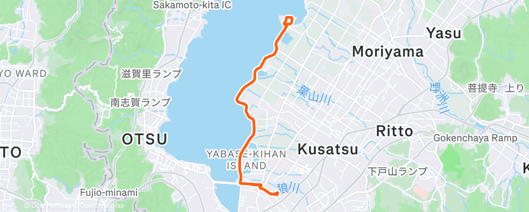 Map of the activity, ランチタイム ランニング