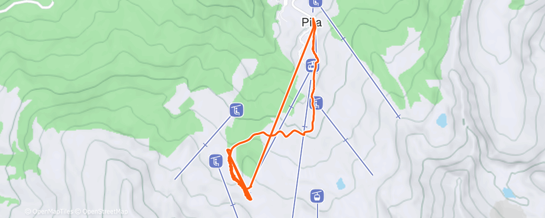 Map of the activity, Morning Alpine Ski