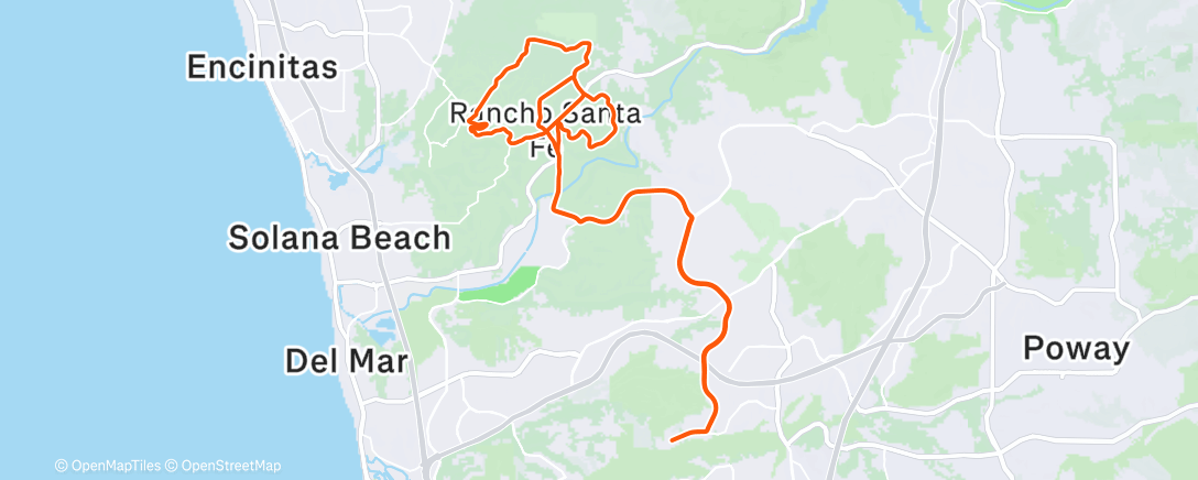 Map of the activity, Afternoon Ride