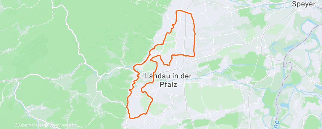 Map of the activity, Mittagsradfahrt