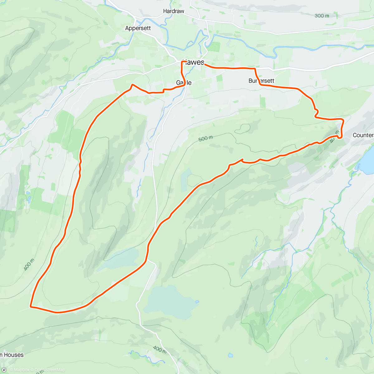 Map of the activity, Sunday gravel
