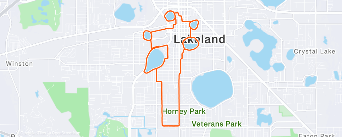 Map of the activity, Morning Run