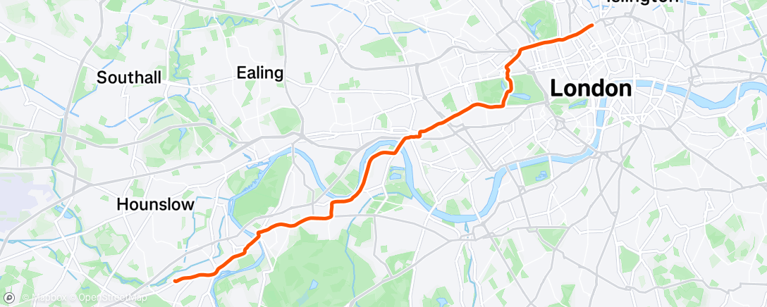 Map of the activity, Afternoon Ride