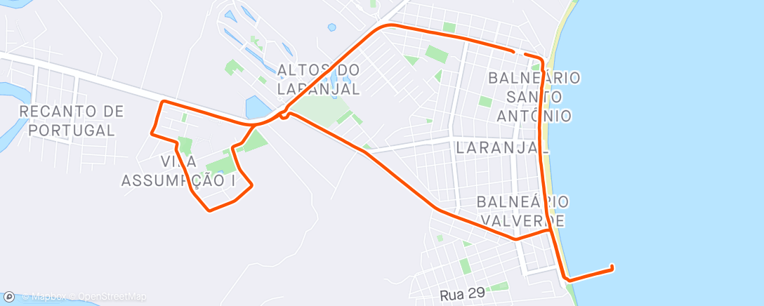 Map of the activity, Giro curto Laranjal
