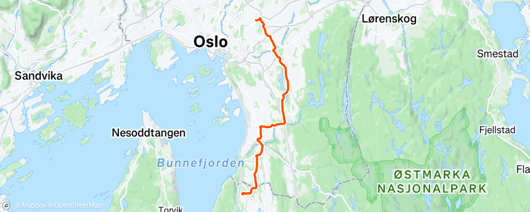 Map of the activity, Morning Ride