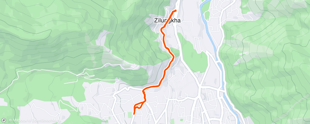 Map of the activity, Evening Walk