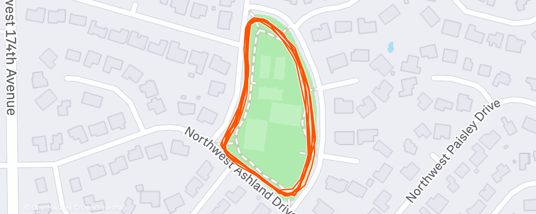 Map of the activity, Morning Run