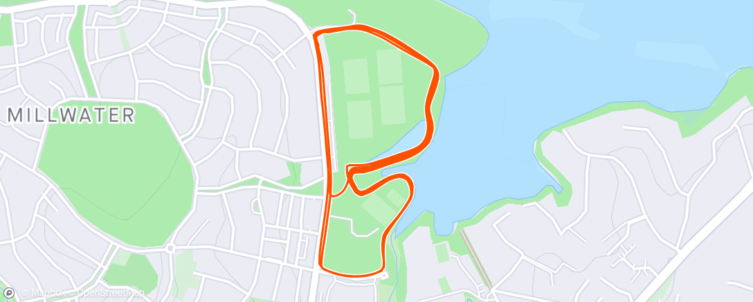 Map of the activity, Wednesday Workout: 8 x 1km, 200m walk recovery