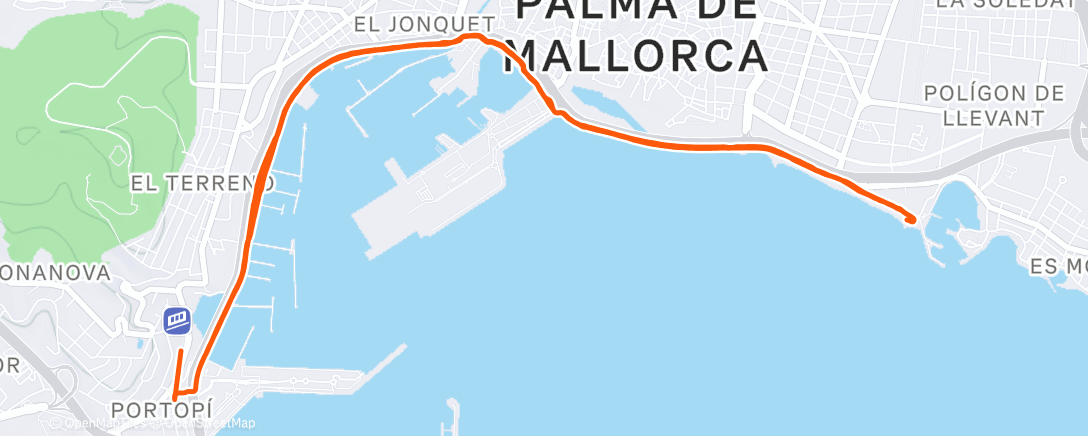 Map of the activity, Lauf am Nachmittag