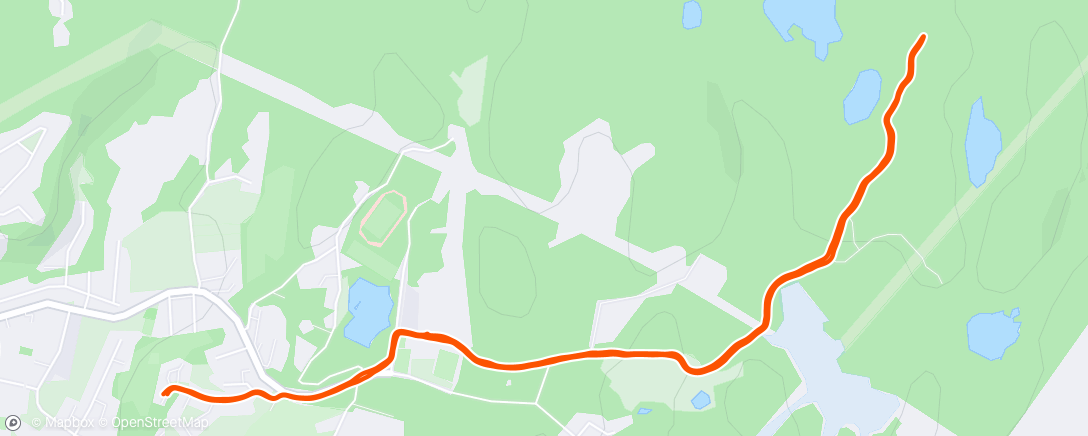 Map of the activity, Evening Trail Run