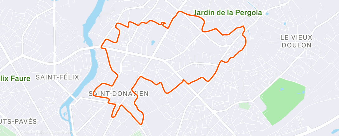Map of the activity, Course à pied