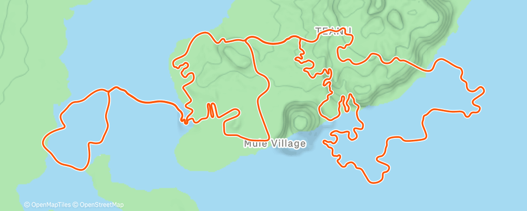 Mapa da atividade, Zwift - recupero on Watts of the Wild in Watopia