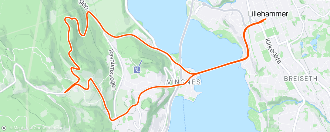 Map of the activity, Utforske Lillehammers vestkant