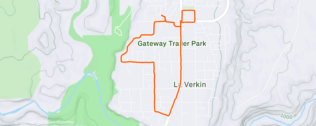 Map of the activity, Morning Run