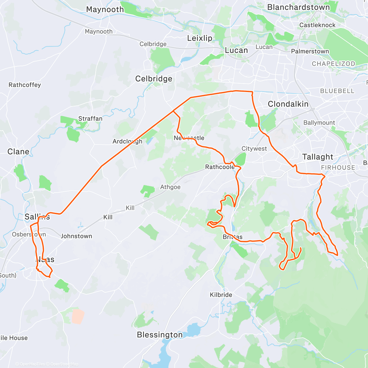 Map of the activity, Morning Gravel Ride