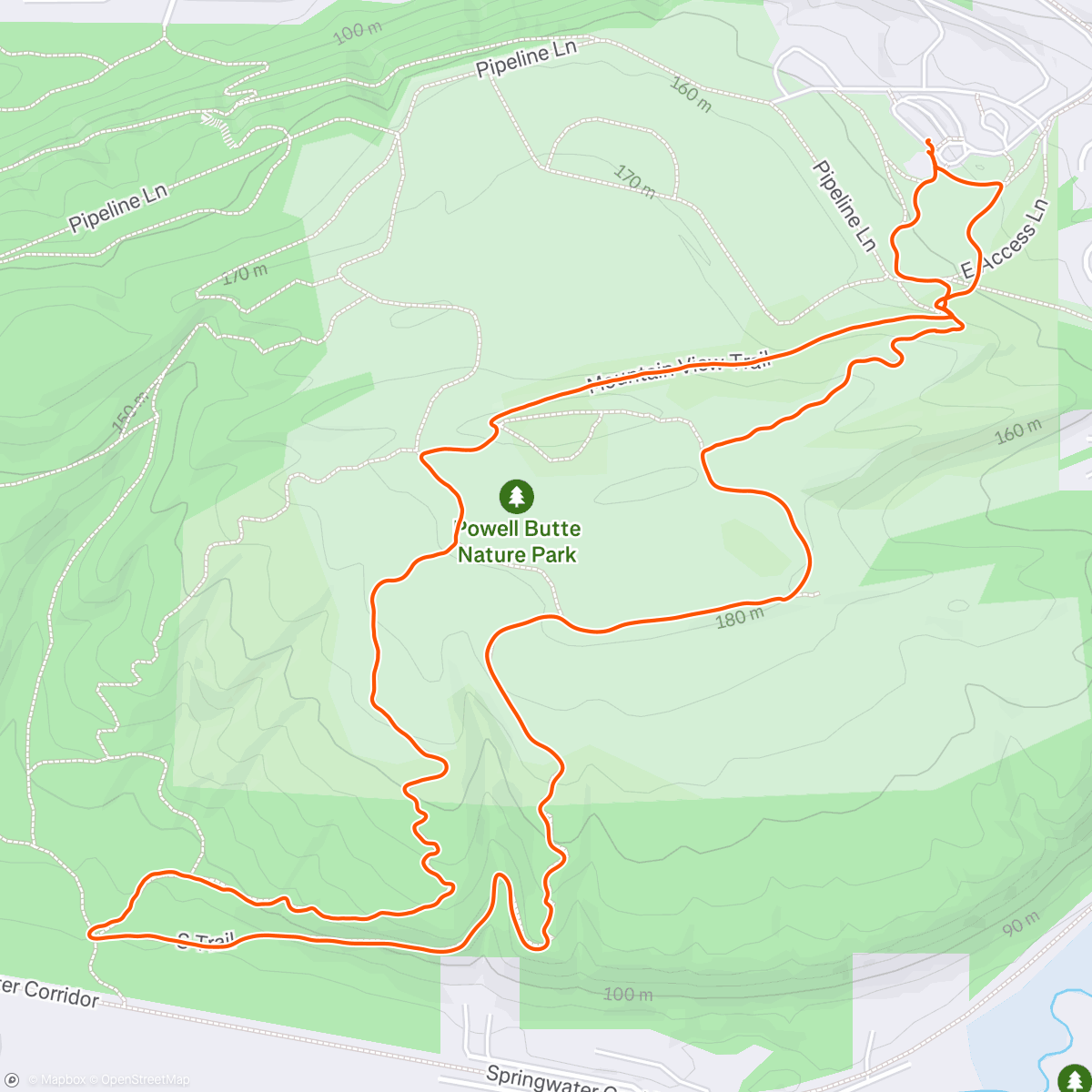 Map of the activity, Powell Butte Sunset
