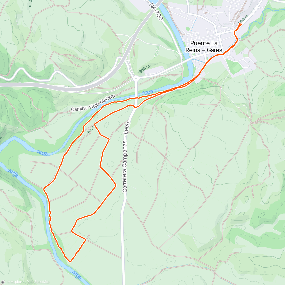 Map of the activity, Otra buena caminata de lujo con la jefa