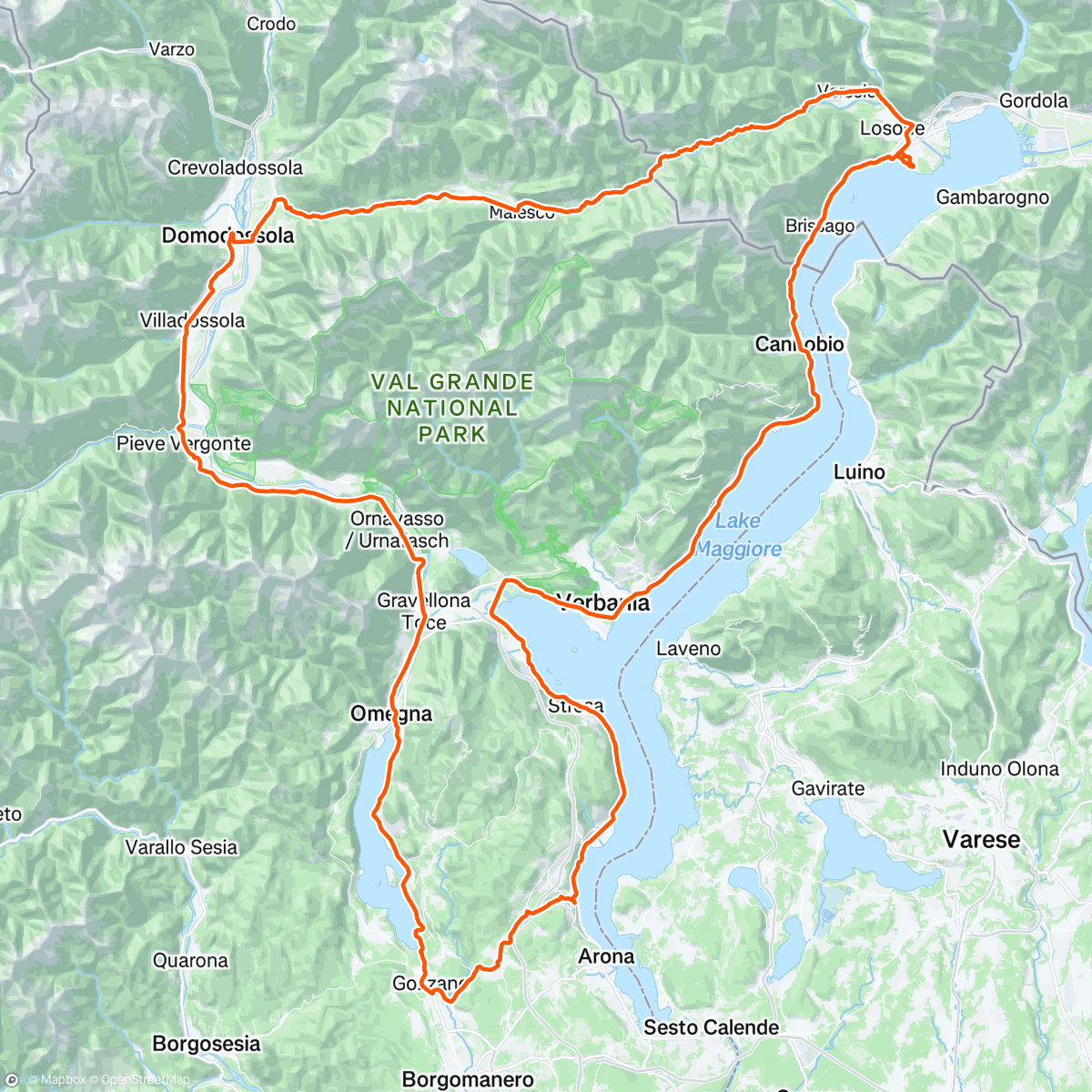 Mapa de la actividad, Fahrt am Morgen