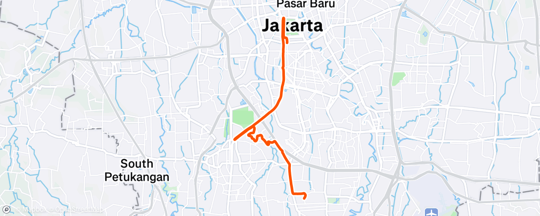 Map of the activity, Sunday Long Run