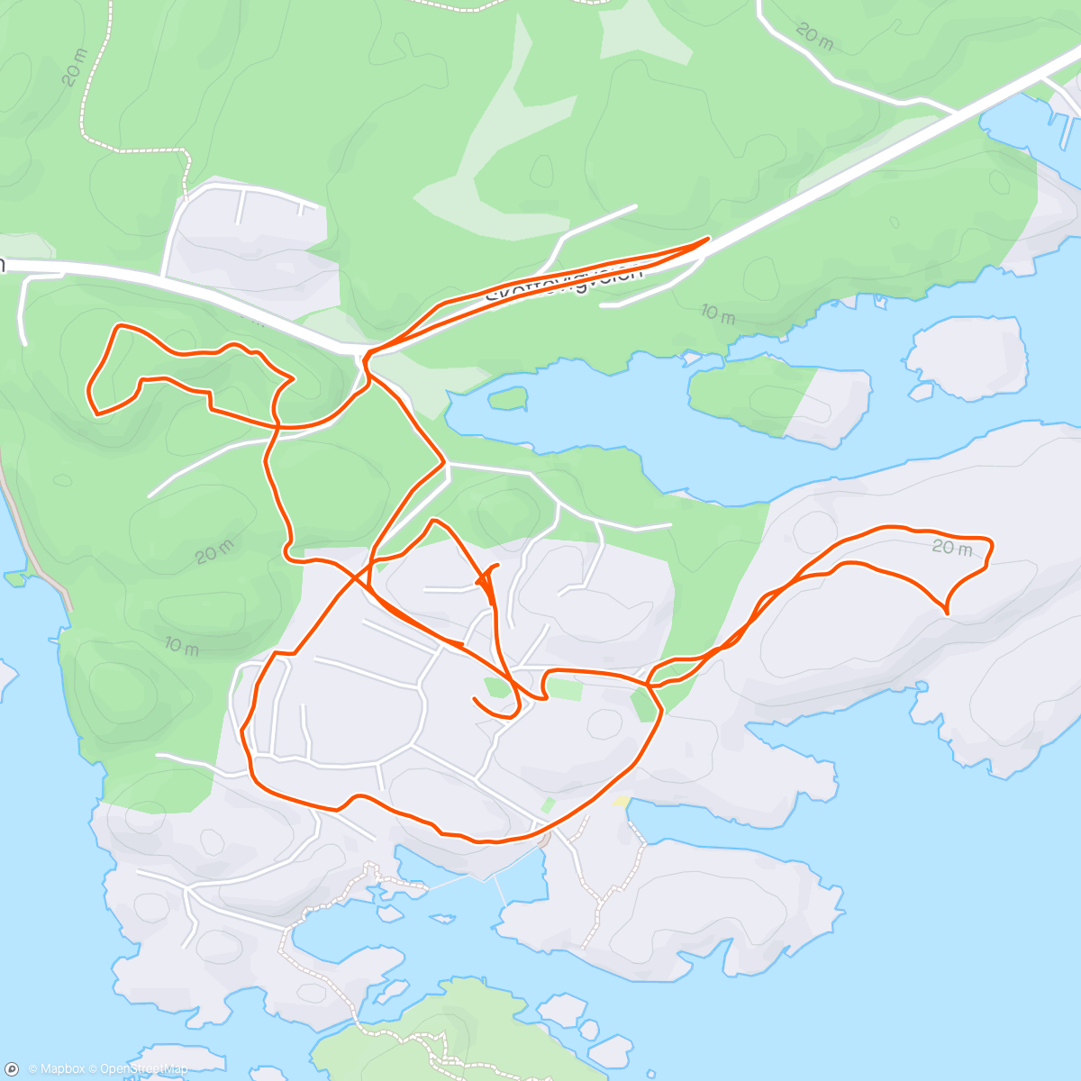 Map of the activity, Agderkarusellen, Skottevik camping