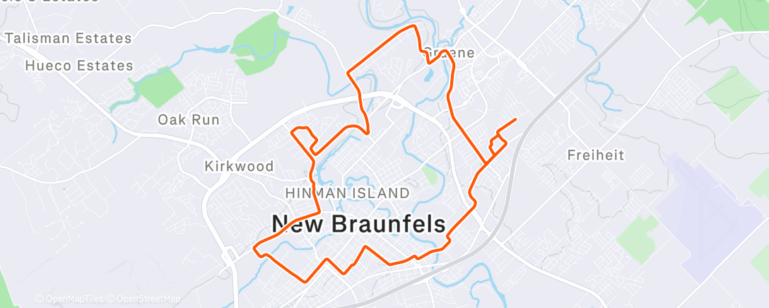 Map of the activity, Afternoon Ride