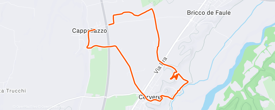 Map of the activity, Morning Trail Run