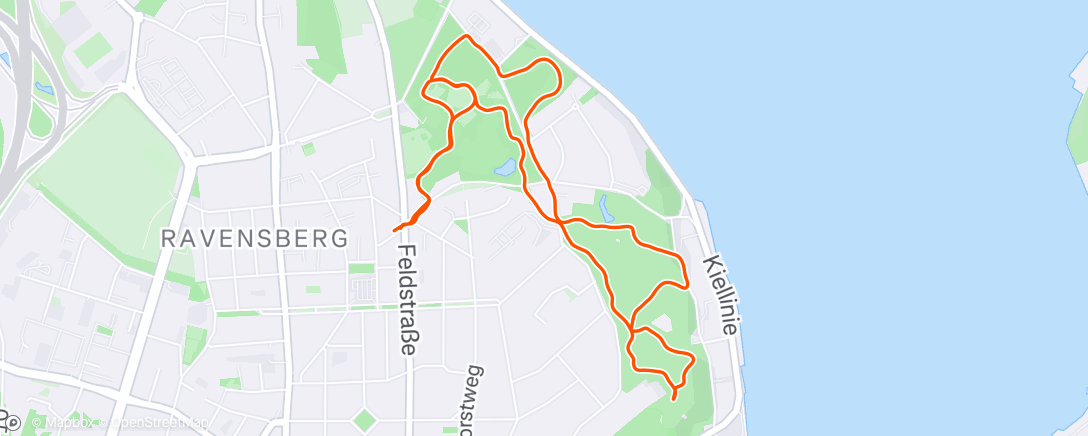 Map of the activity, Lauf am Nachmittag