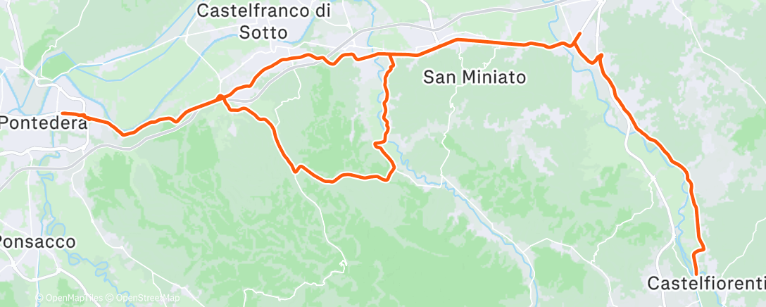 Map of the activity, Morning Ride
