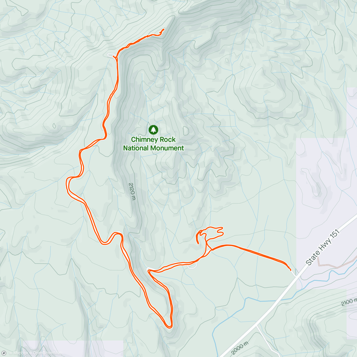 Map of the activity, Chimney Rock